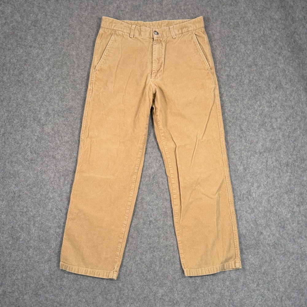Lacoste Khaki Tan Corduroy Cotton Straight Leg Chino Pants Men's Size 30x26